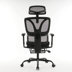 Ergonomic Office Chair Black Mesh with footset