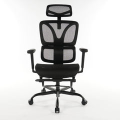 Ergonomic Office Chair Black Mesh with footset
