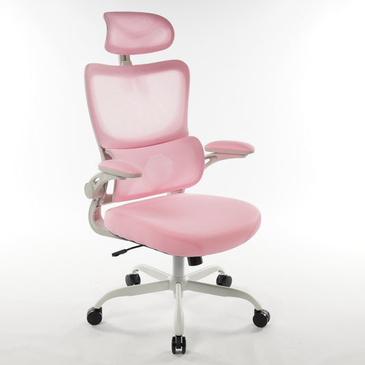 High Back Ergonomic Office Chair pink