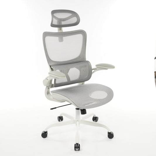 High Back Ergonomic Office Chair Grey Mesh