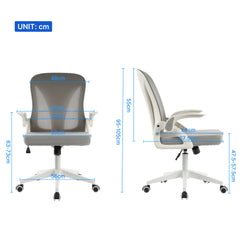 Foldable Ergonomic Office Chair Grey