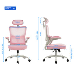 High Back Ergonomic Office Chair pink