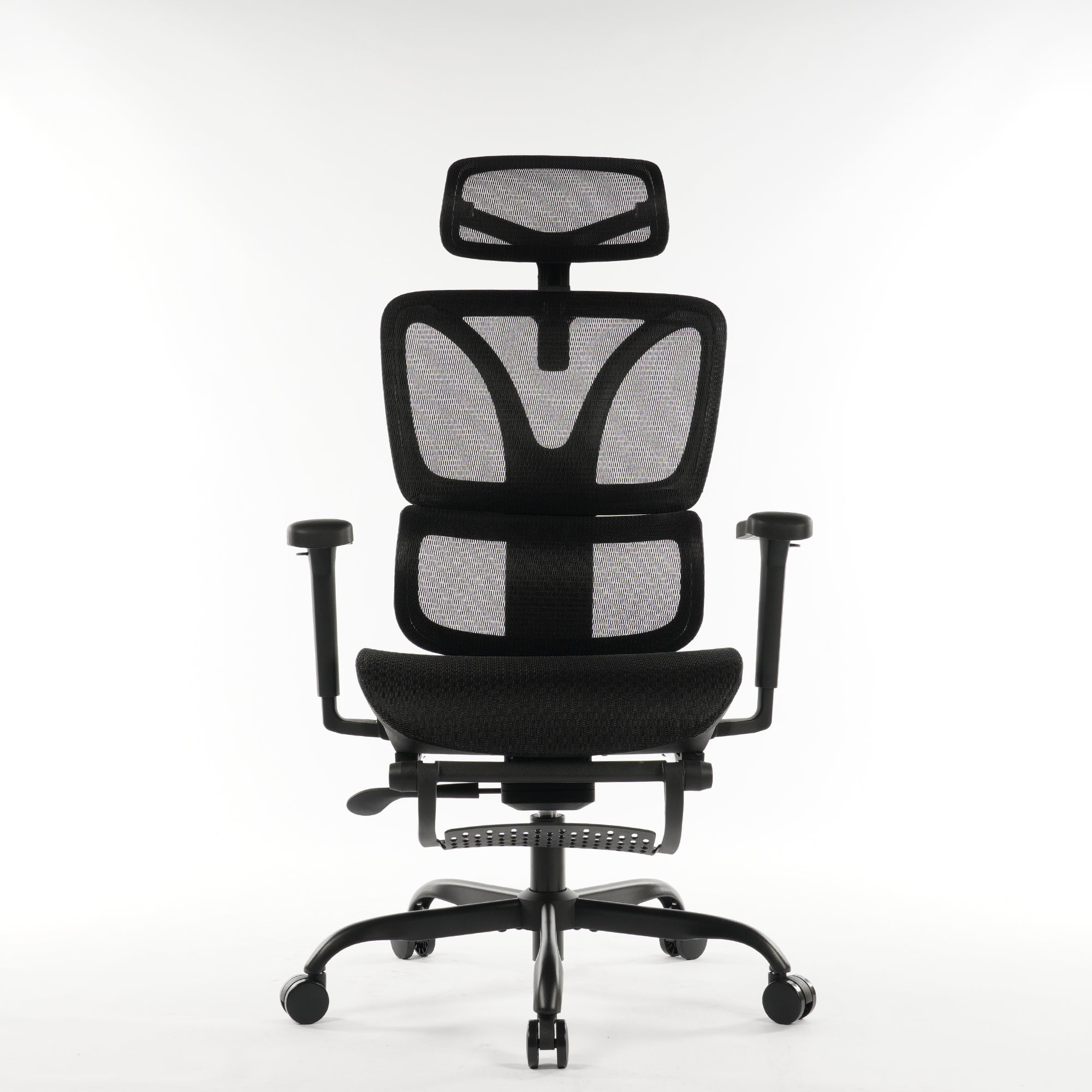 Ergonomic Office Chair Black Mesh with footset