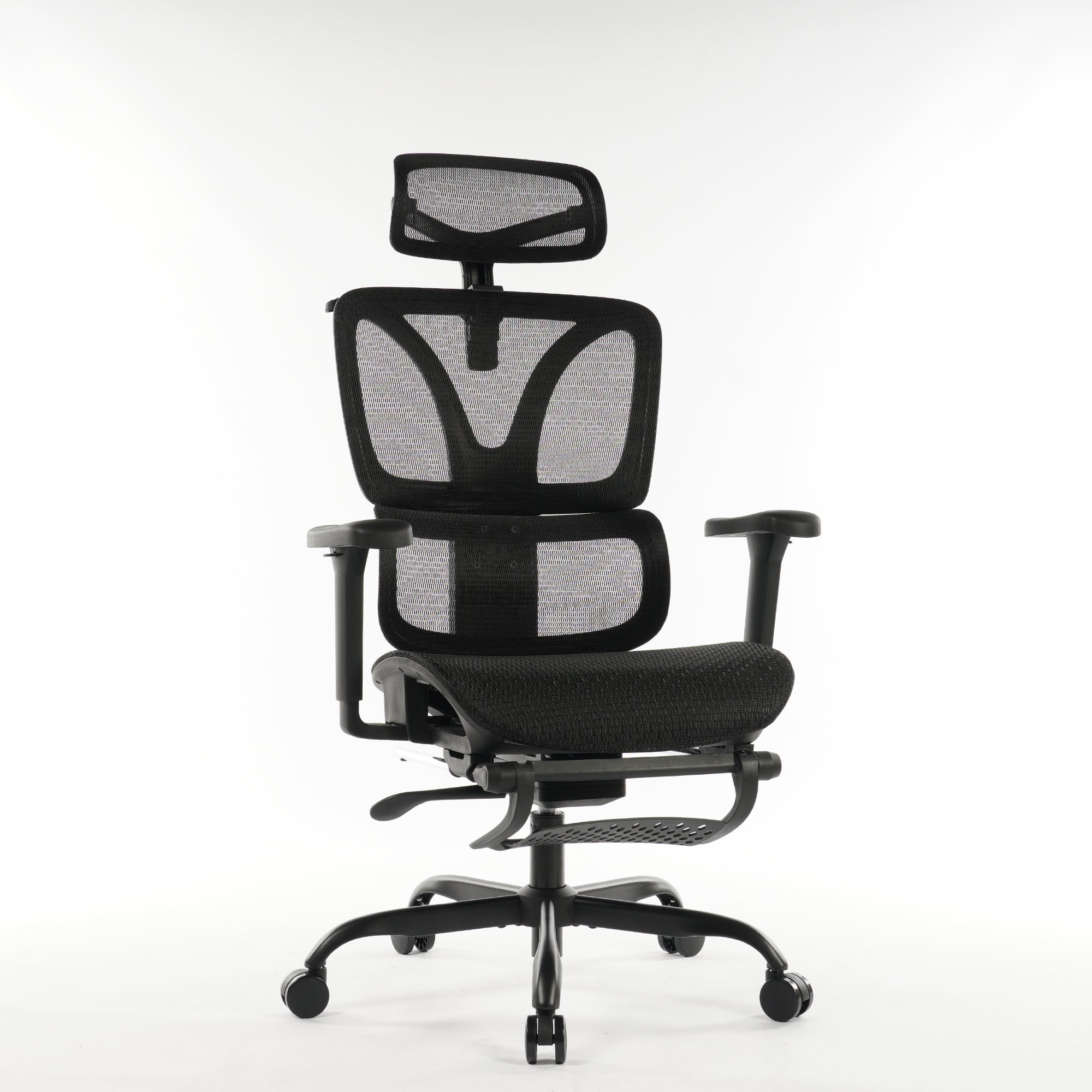 Ergonomic Office Chair Black Mesh with footset