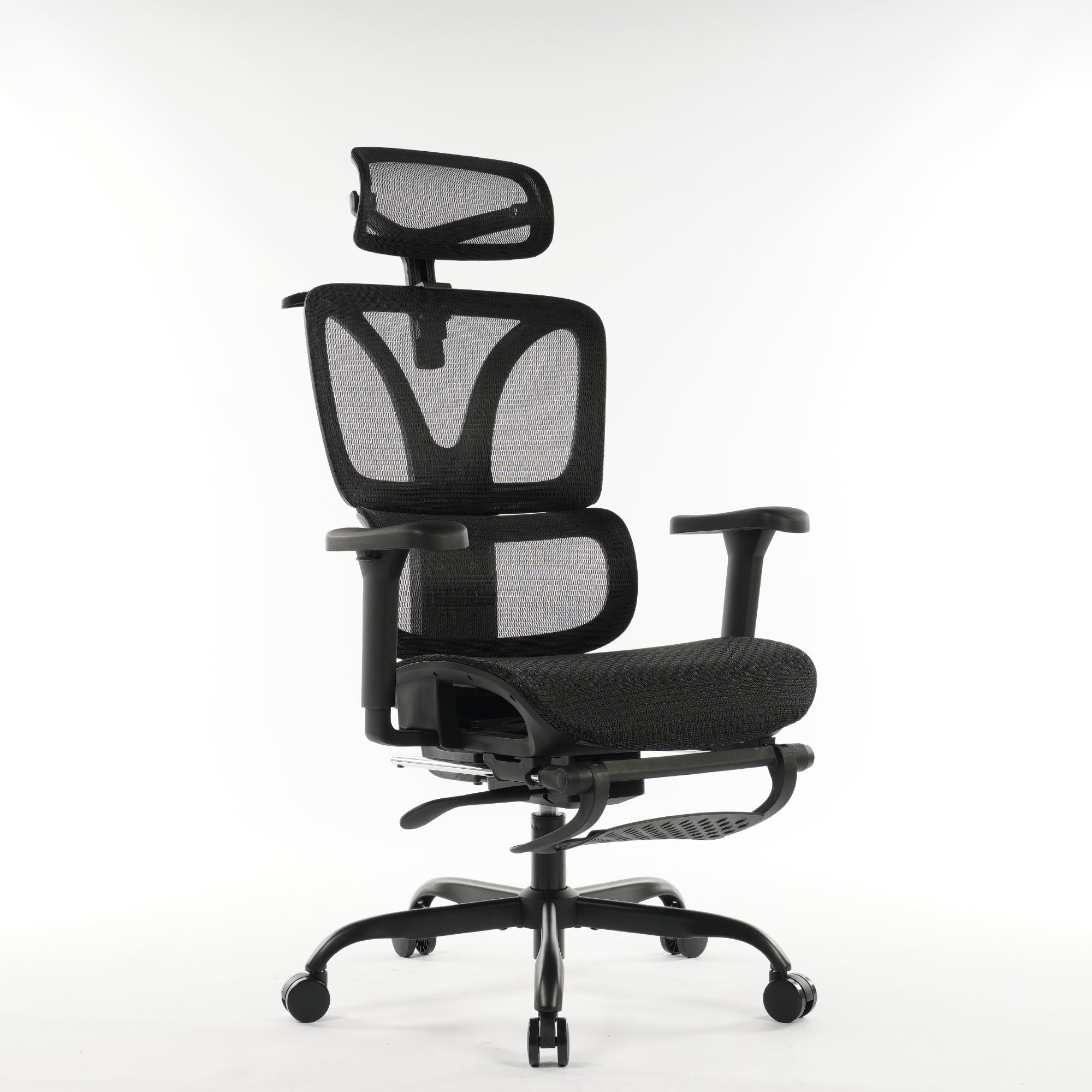 Ergonomic Office Chair Black Mesh with footset
