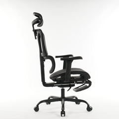 Ergonomic Office Chair Black Mesh with footset