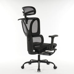 Ergonomic Office Chair Black Mesh with footset