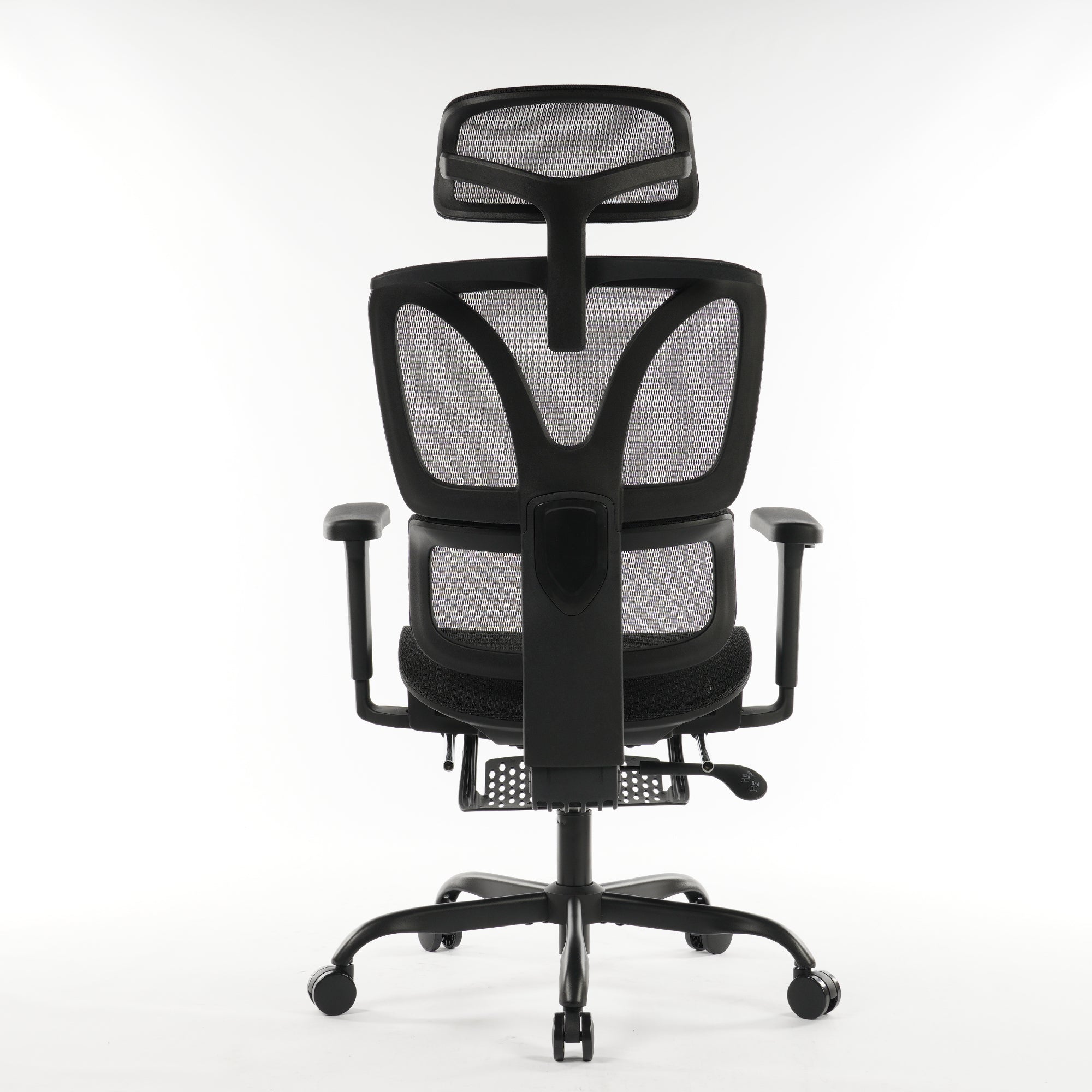 Ergonomic Office Chair Black Mesh with footset