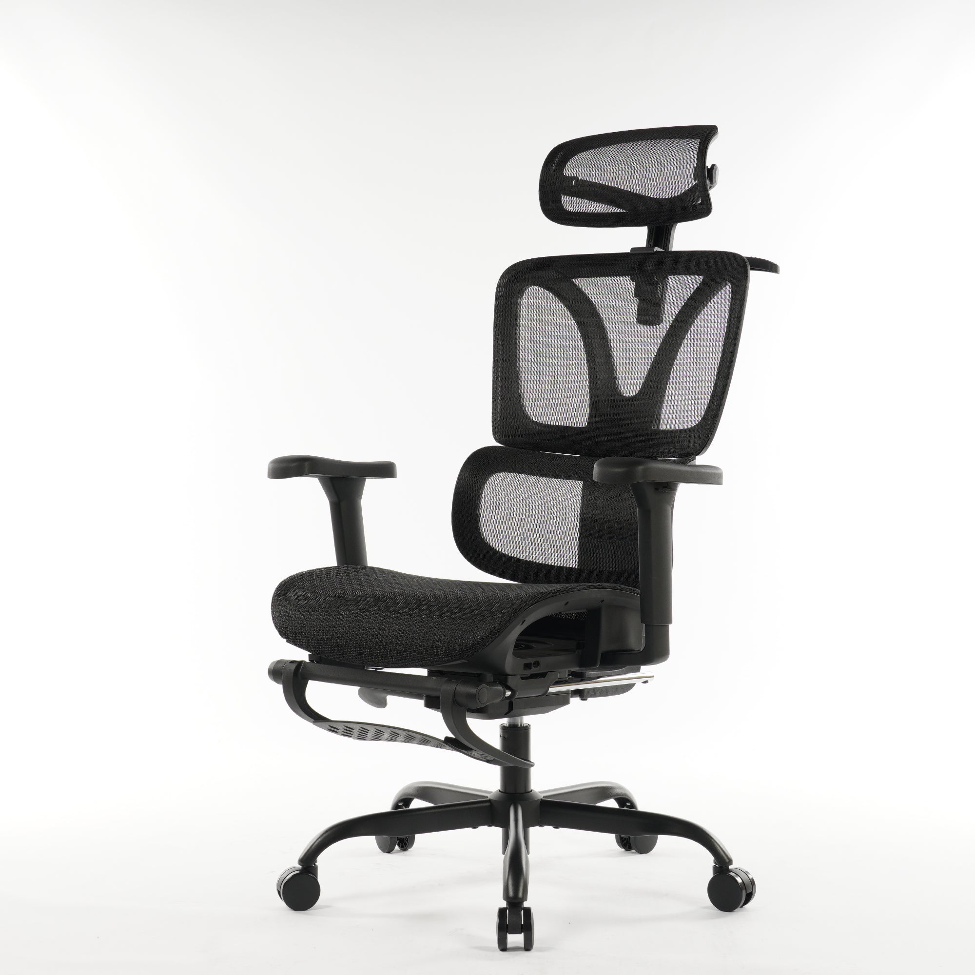 Ergonomic Office Chair Black Mesh with footset