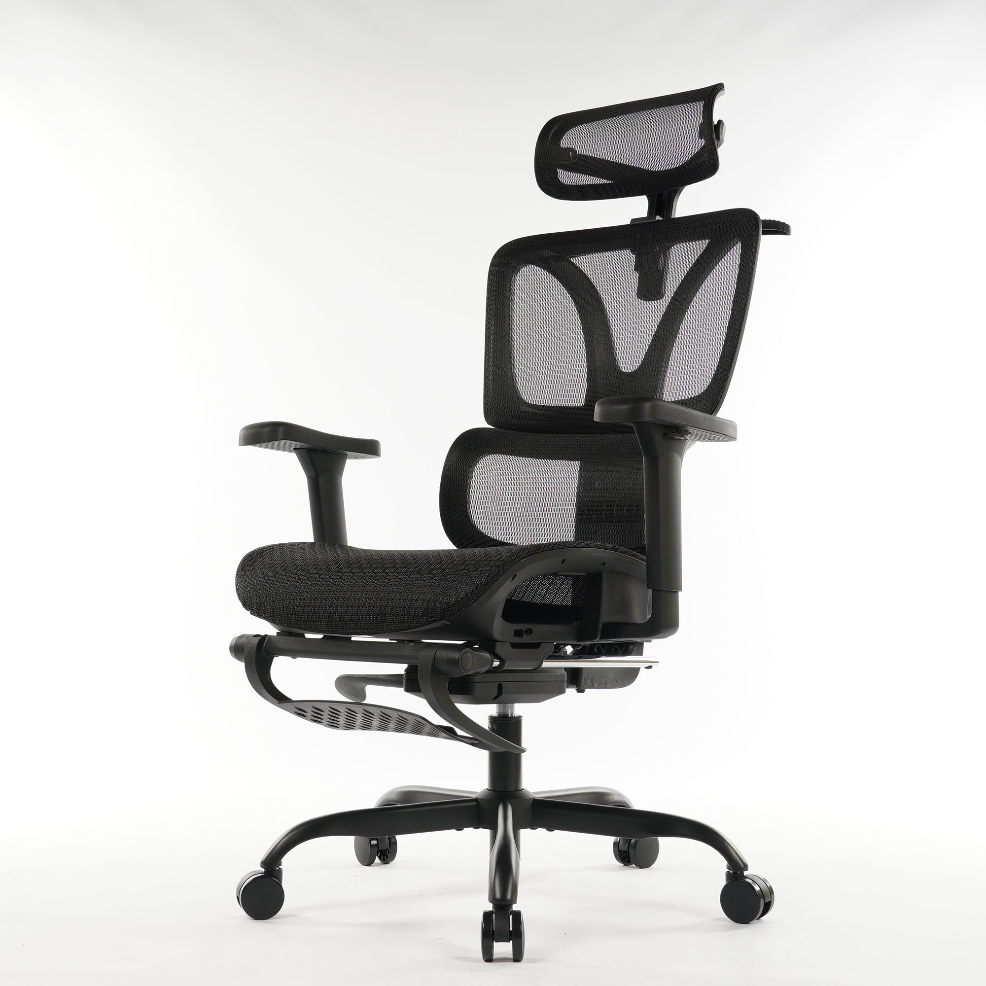 Ergonomic Office Chair Black Mesh with footset