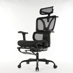 Ergonomic Office Chair Black Mesh with footset