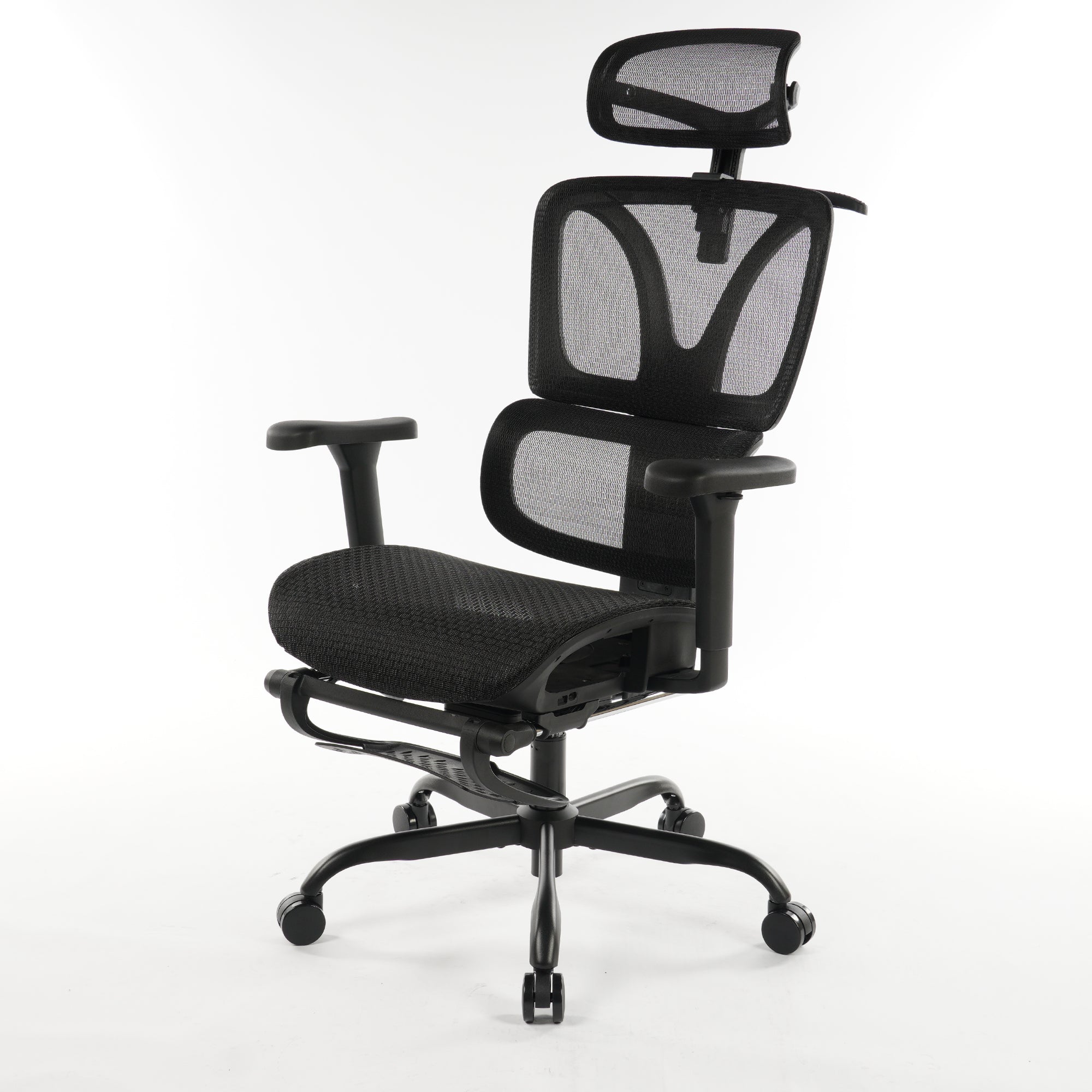 Ergonomic Office Chair Black Mesh with footset