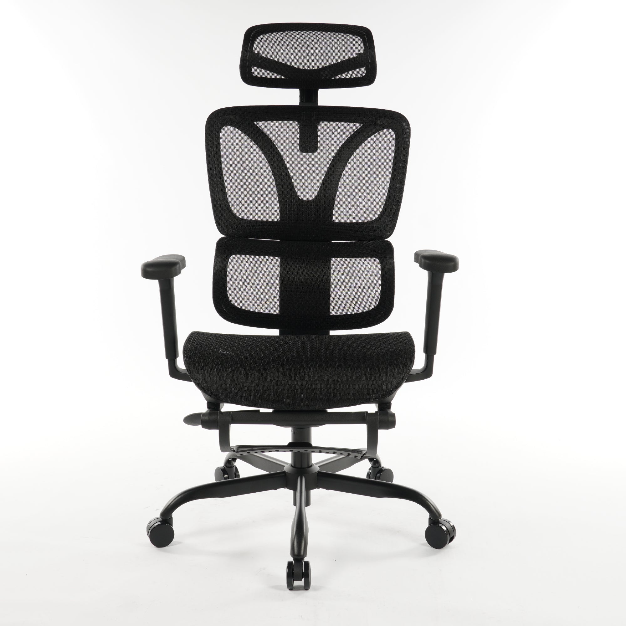 Ergonomic Office Chair Black Mesh with footset