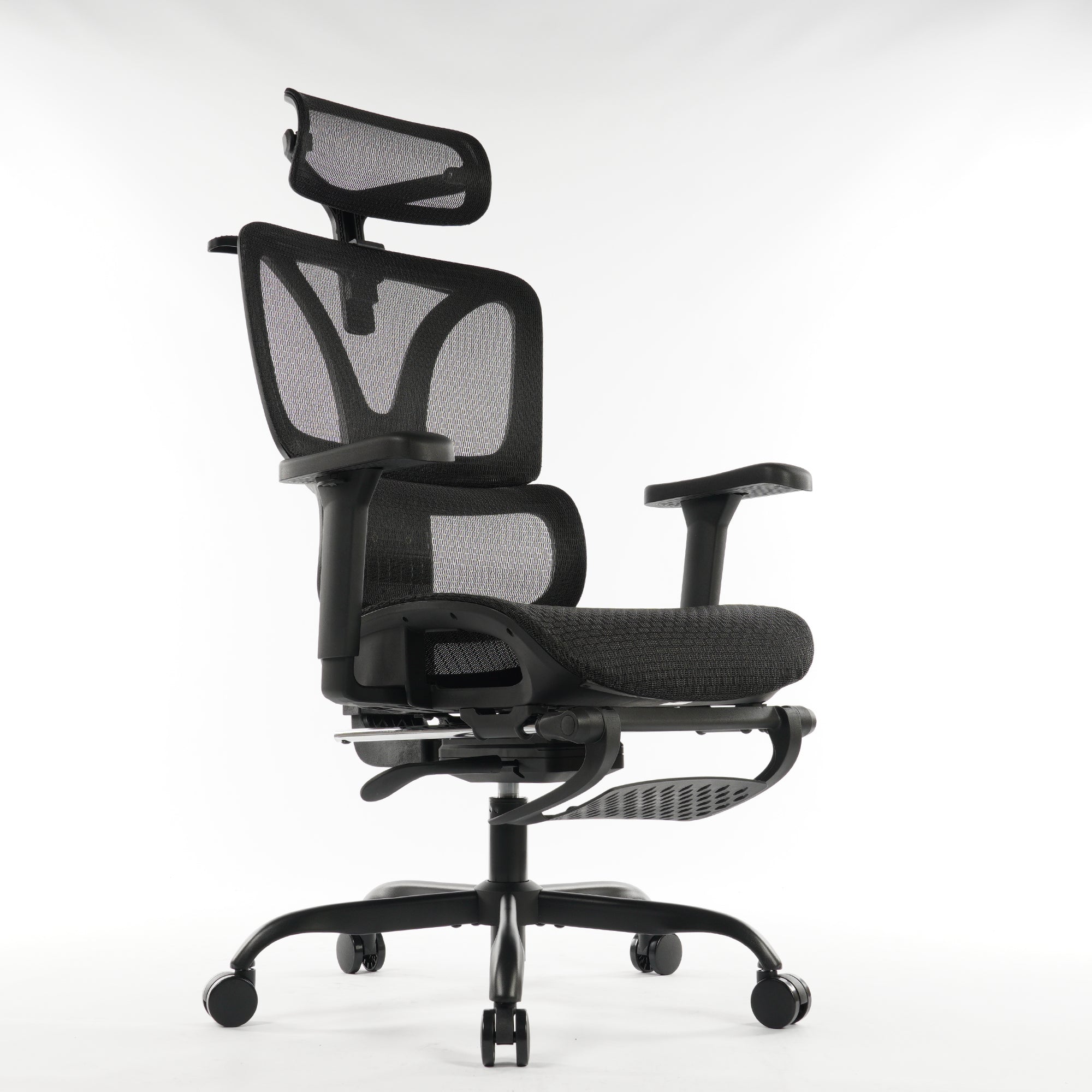 Ergonomic Office Chair Black Mesh with footset