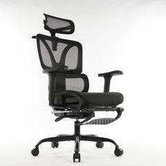 Ergonomic Office Chair Black Mesh with footset