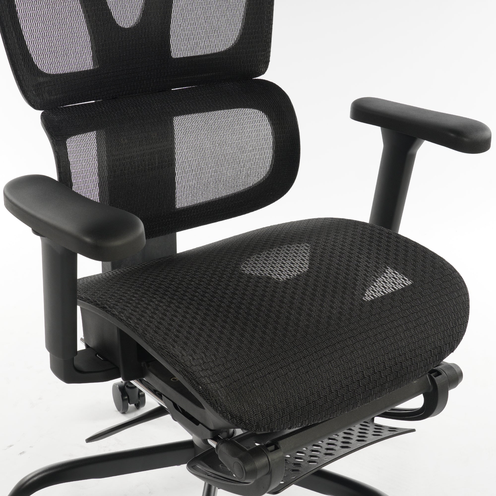 Ergonomic Office Chair Black Mesh with footset