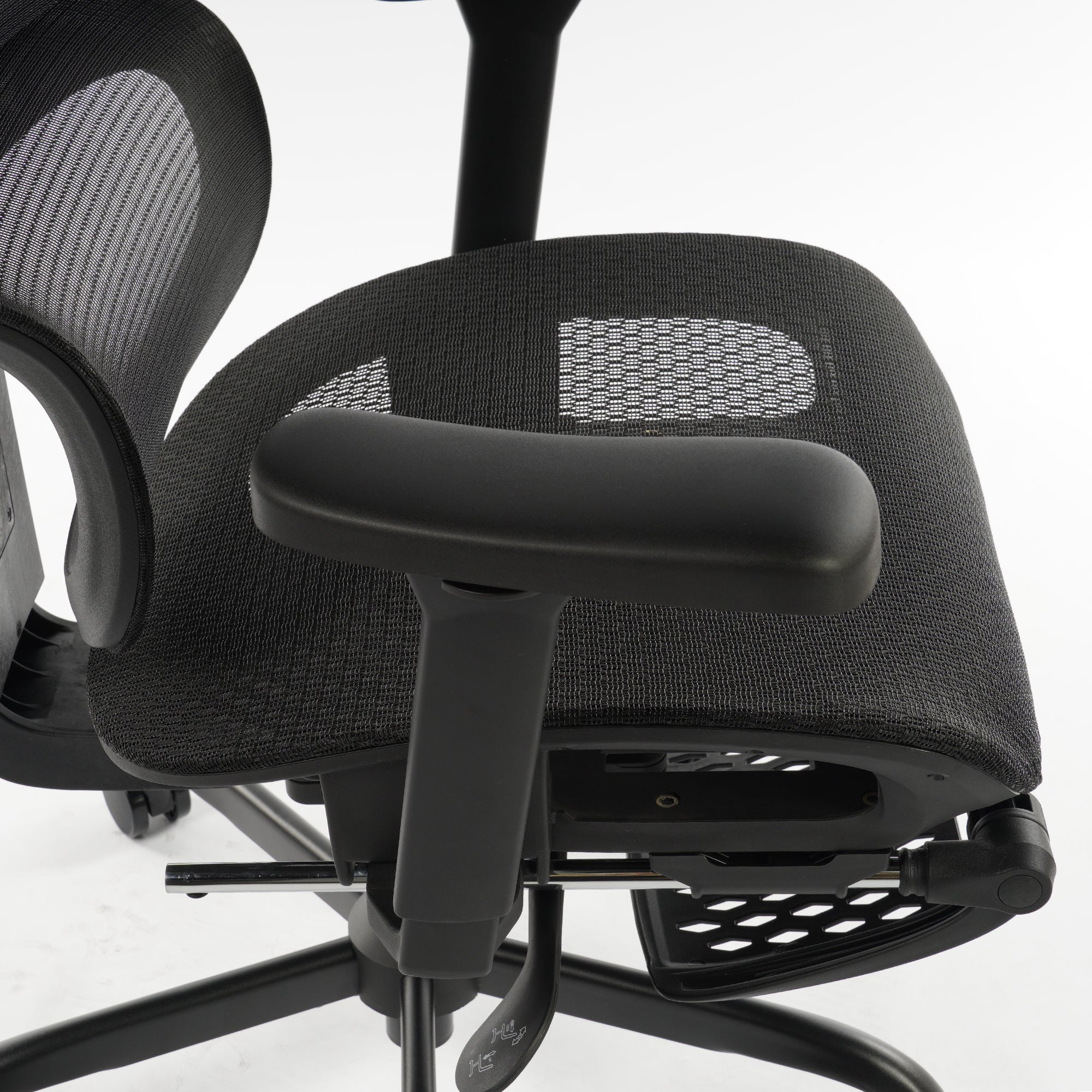 Ergonomic Office Chair Black Mesh with footset