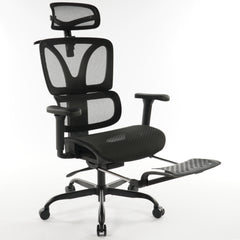 Ergonomic Office Chair Black Mesh with footset