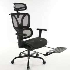 Ergonomic Office Chair Black Mesh with footset