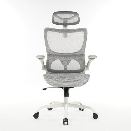 High Back Ergonomic Office Chair Grey Mesh