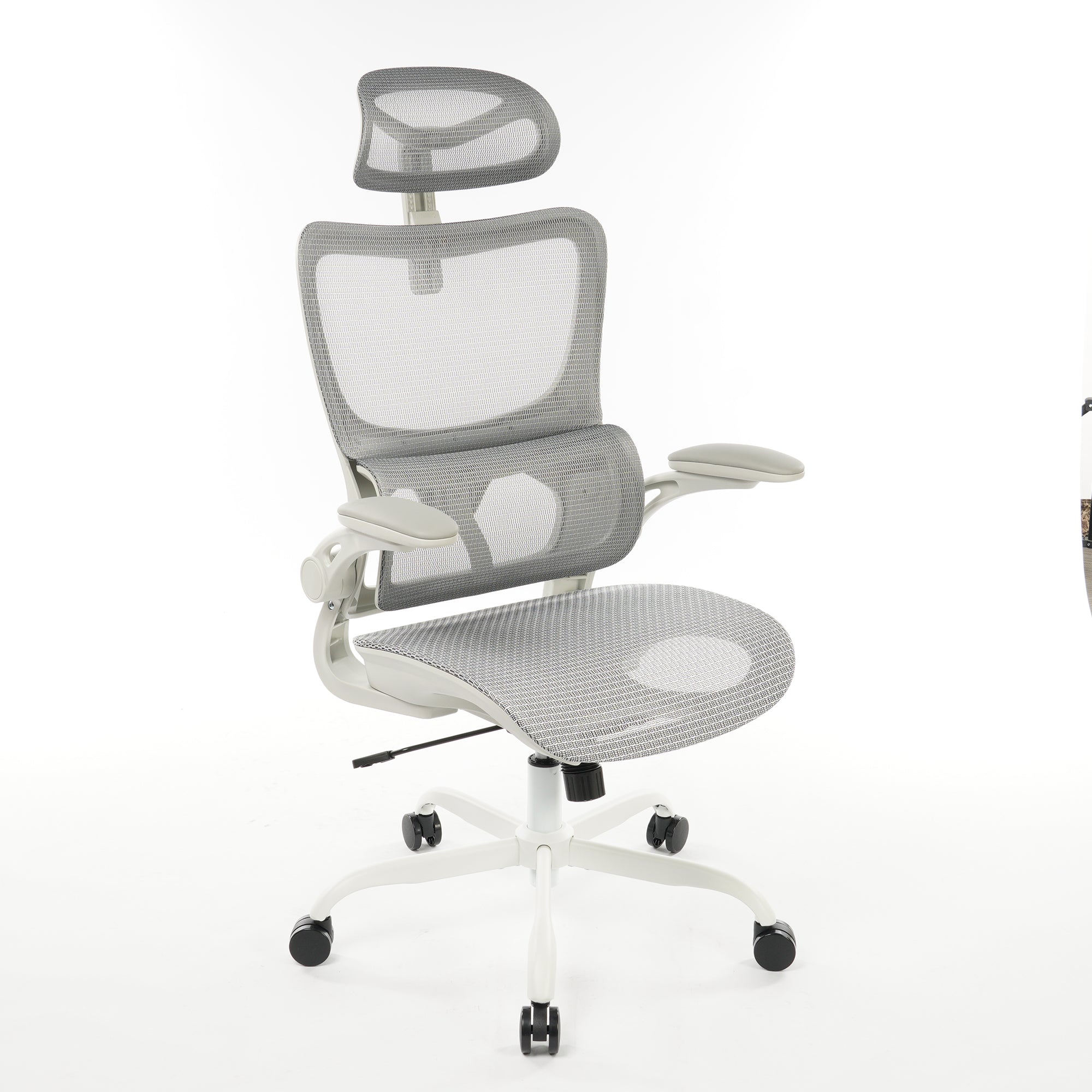 High Back Ergonomic Office Chair Grey Mesh
