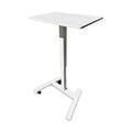 MWS03 Pneumatic Mobile Sit-Stand Desk – White